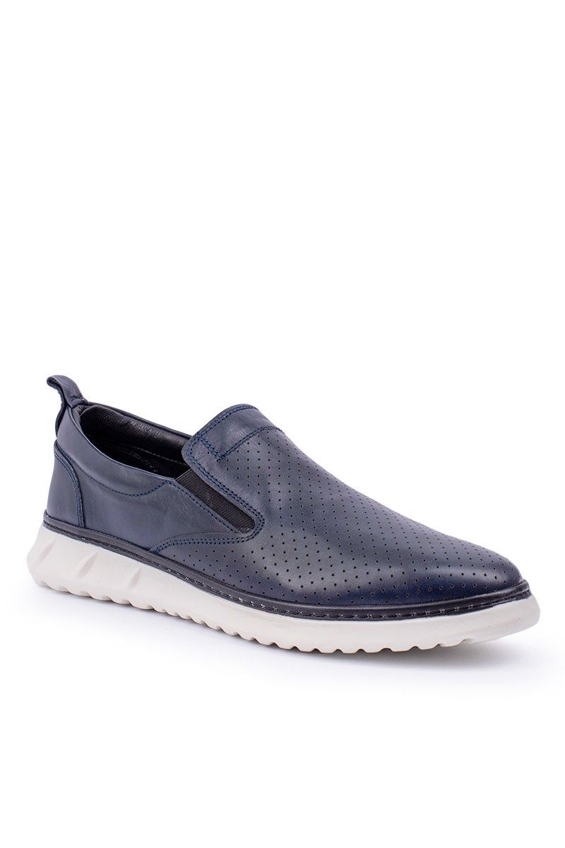 ALEXANDER GARCIA Pantofi casual din piele naturală pentru bărbați - Albastru închis 20230321153