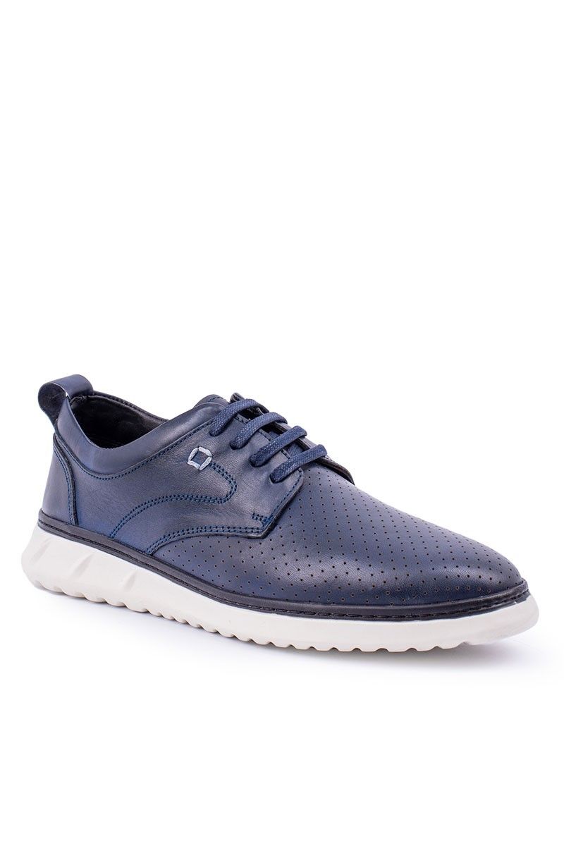 ALEXANDER GARCIA Pantofi casual din piele naturală pentru bărbați - Albastru închis 20230321160