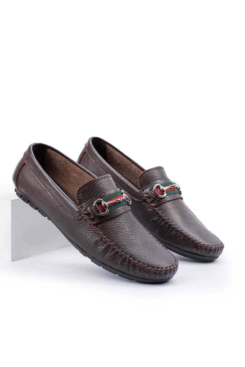 ALEXANDER GARCIA Men's Genuine Leather Loafers - Dark Brown 20230321115