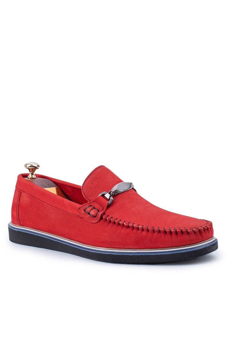 ALEXANDER GARCIA Men's Natural Nubuck Shoes - Red 20230321079