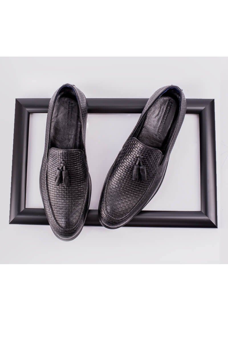 ANTONIO GARCIA Men's leather elegant shoes - Black 202108355574