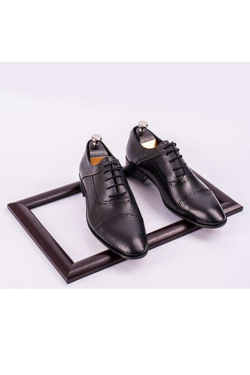 ANTONIO GARCIA Men's leather elegant shoes - Black 202108355580