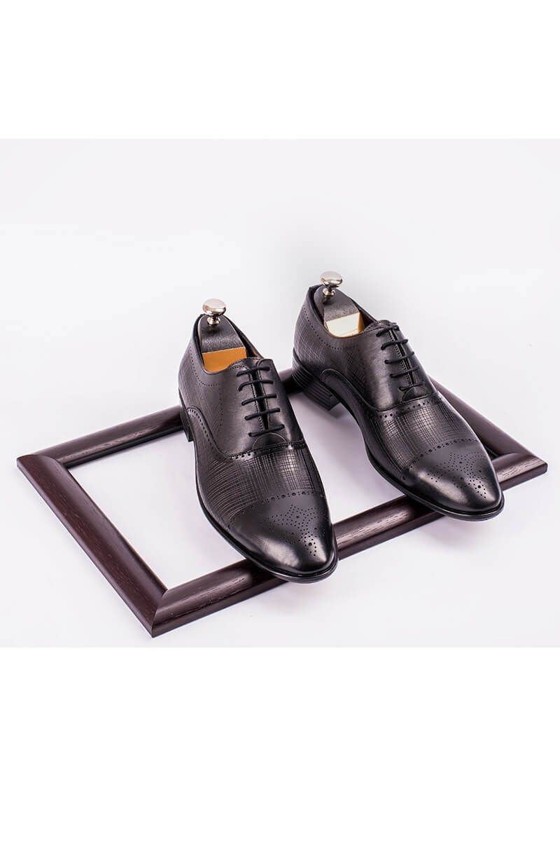 ANTONIO GARCIA Men's leather elegant shoes - Black 202108355582