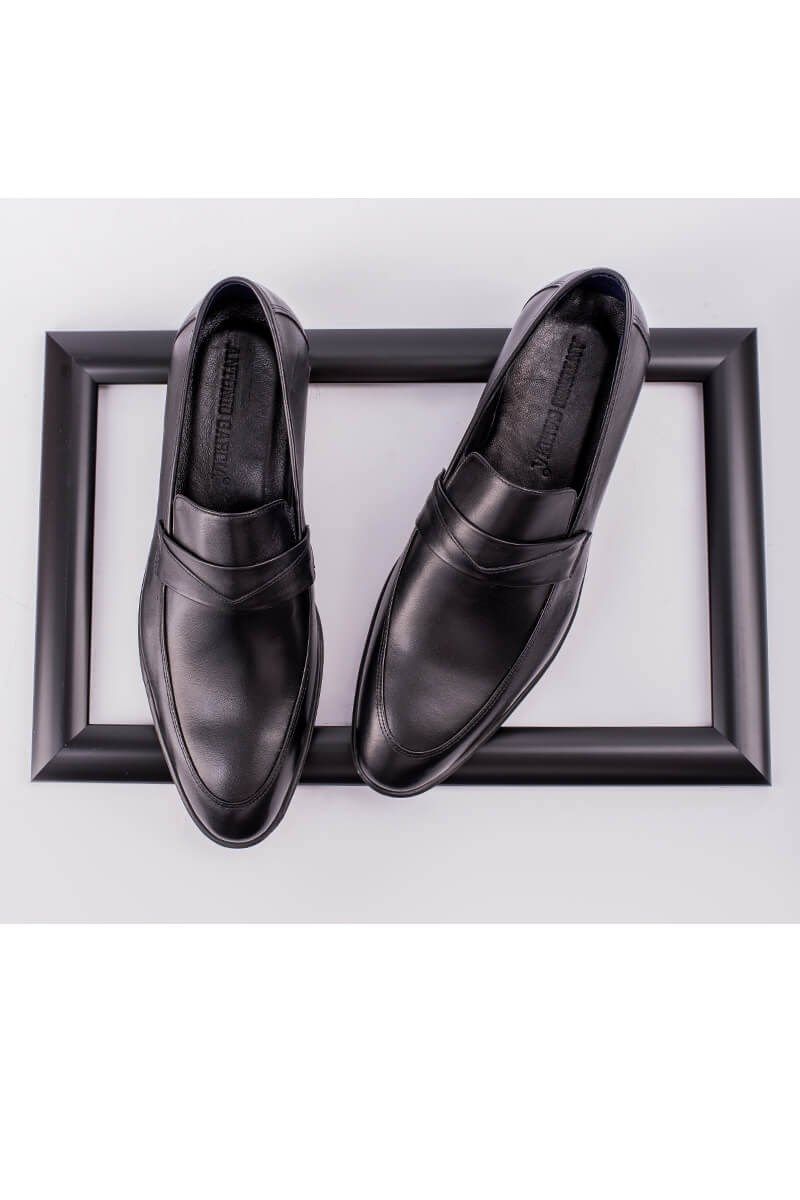 ANTONIO GARCIA Men's leather elegant shoes - Black 202108355585