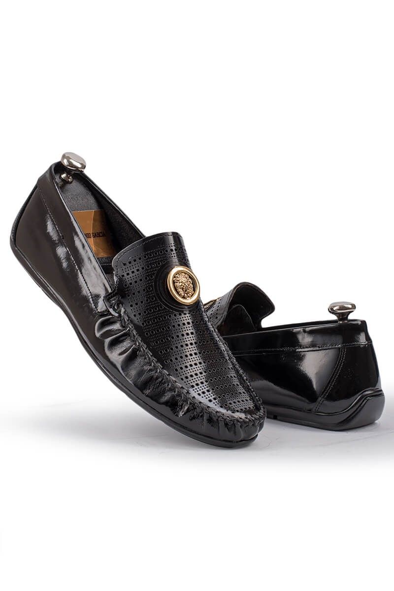 ANTONIO GARCIA Men's leather elegant shoes - Black 202108355592