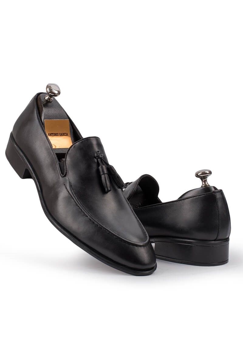 ANTONIO GARCIA Men's leather elegant shoes - Black 202108355600