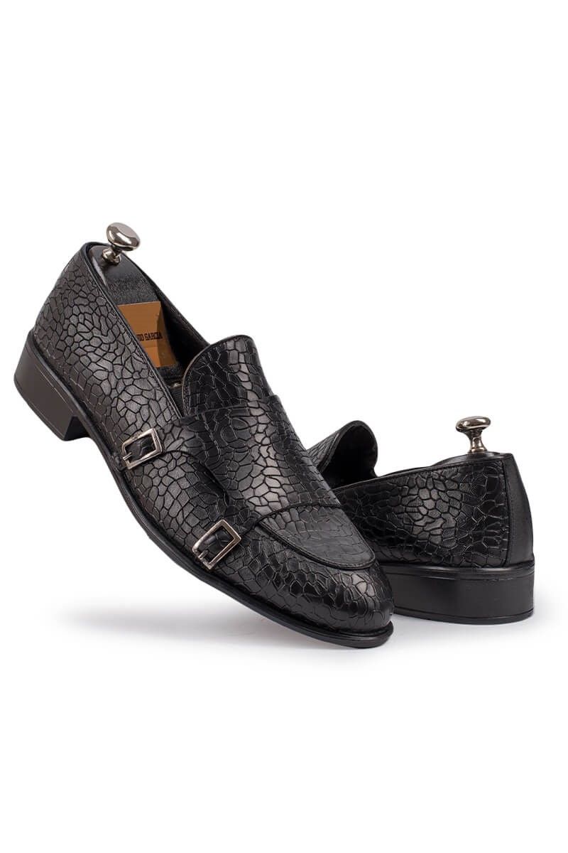 ANTONIO GARCIA Men's leather elegant shoes - Black 202108355605