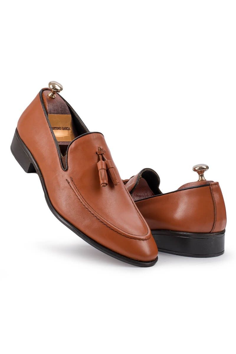 ANTONIO GARCIA Men's leather elegant shoes - Brown 202108355599