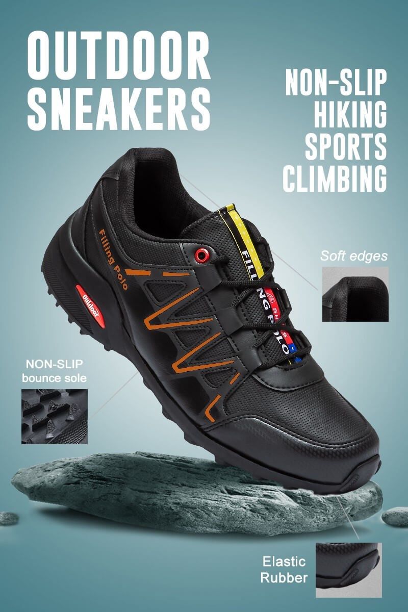 Muške planinarske cipele 045 - crne s narančastom 2021108