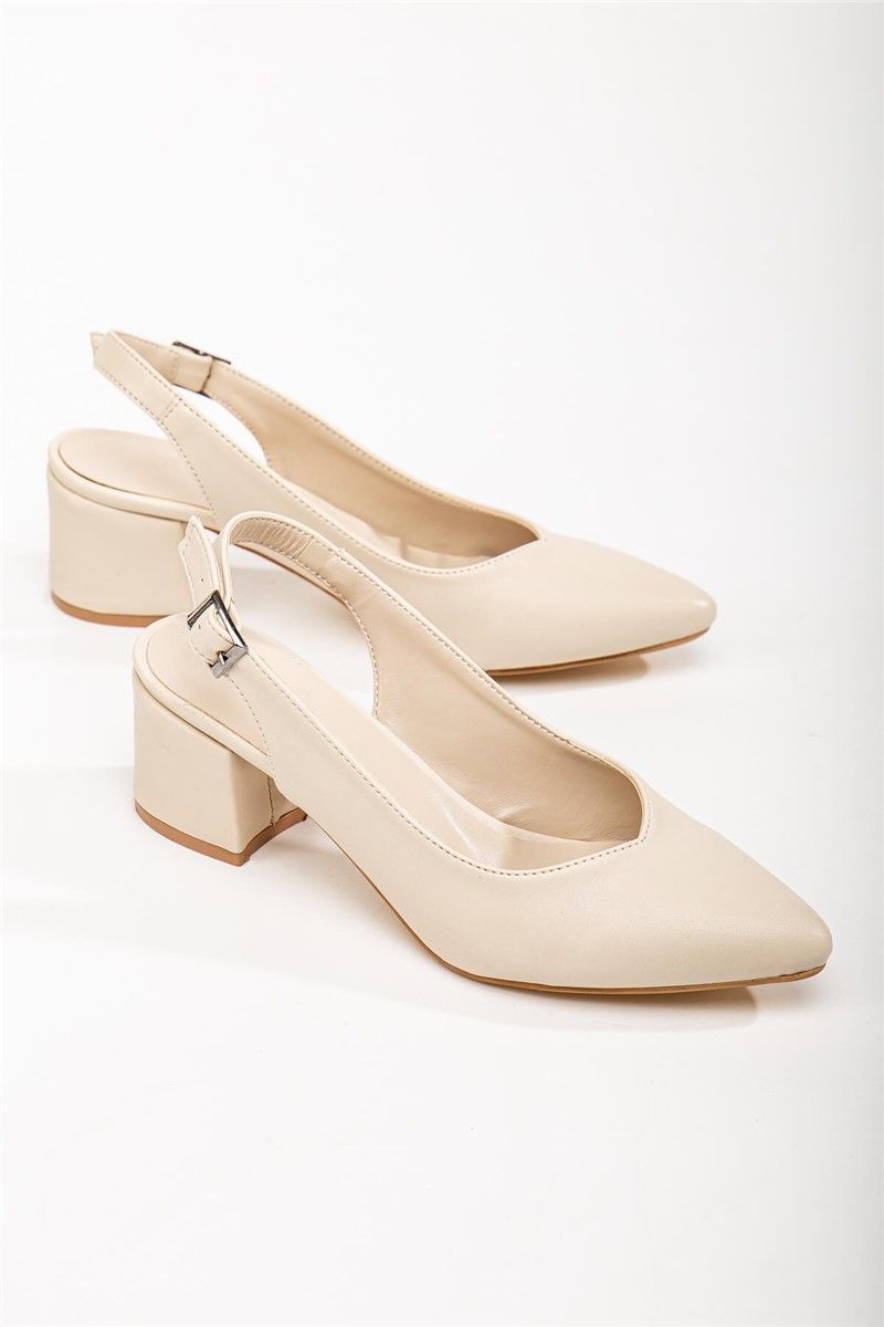 Women's Heeled Shoes - Light Beige #369593