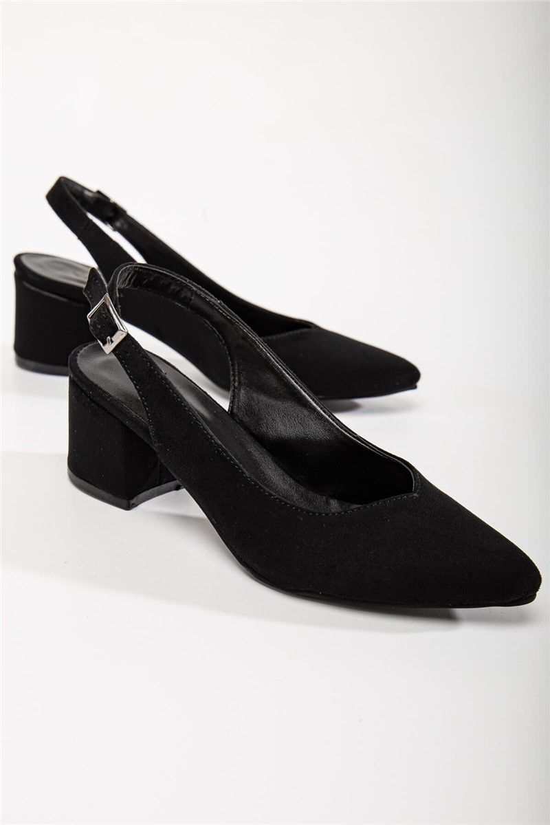 Női velúr cipő - fekete #367308