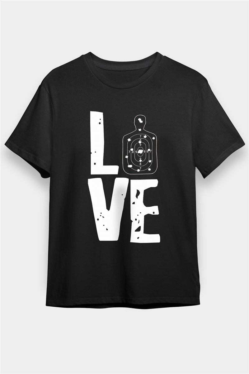 Unisex Print T-Shirt - Black #377508