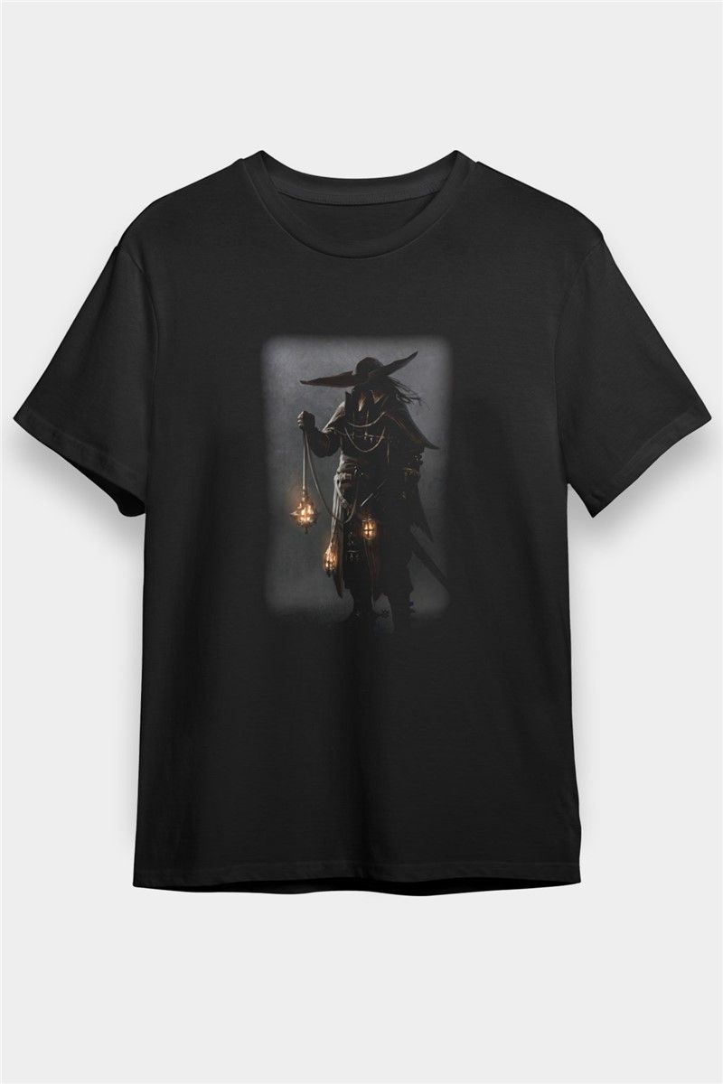 Unisex Print T-Shirt - Black #372573