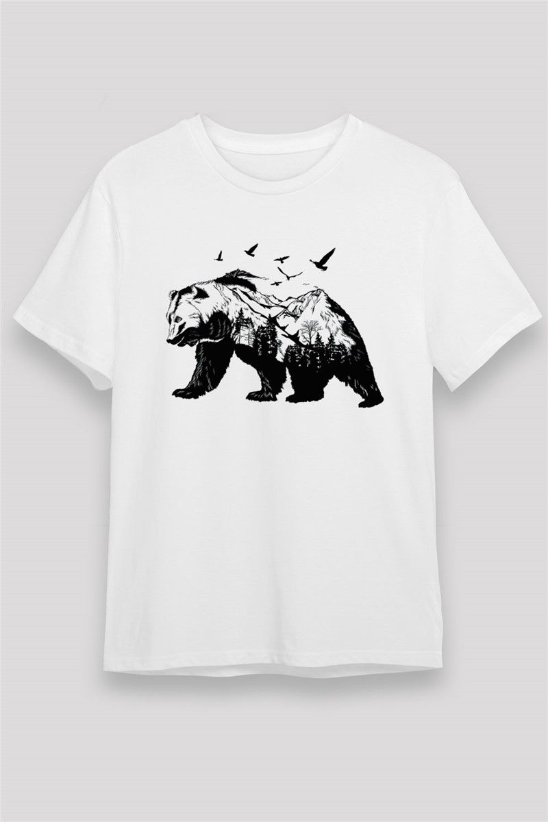 Unisex majica s printom - Bijela #373638