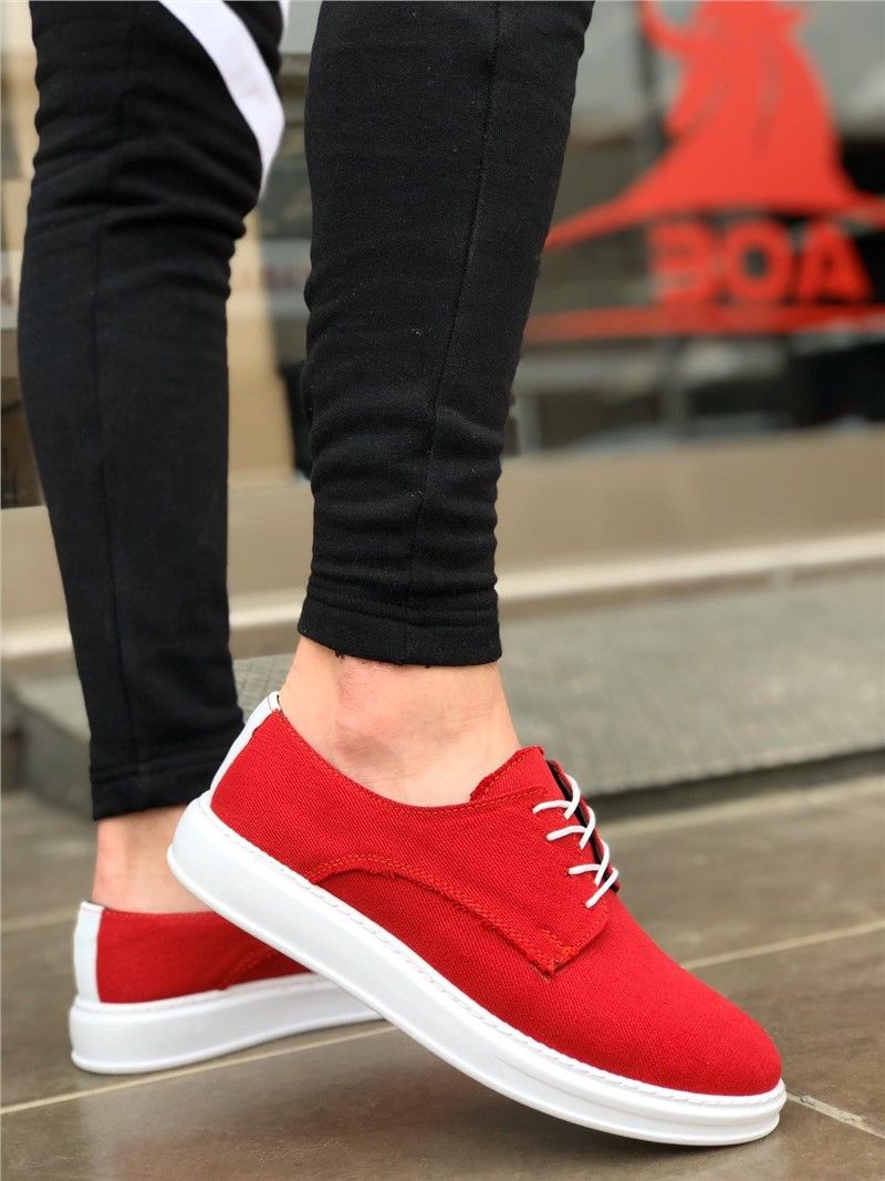 Men's casual textile shoes BA0003 - Red #322008