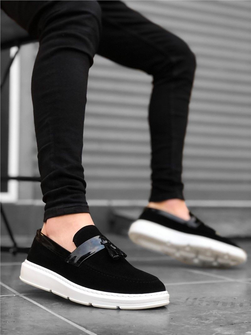 Men's suede shoes BA0005 - Black #323545