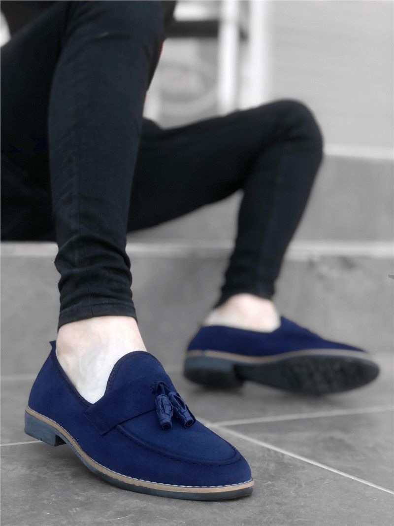 Men's classic suede shoes BA0009 - Dark blue #322053