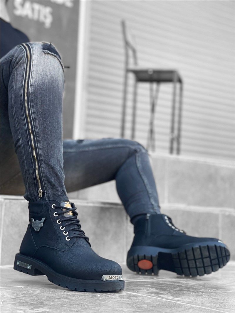 Men's Lace Up Boots BA0080 - Black #359004