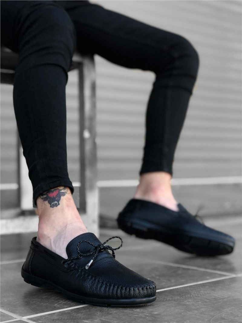 Men's leather shoes BA 0178 - Black # 322380