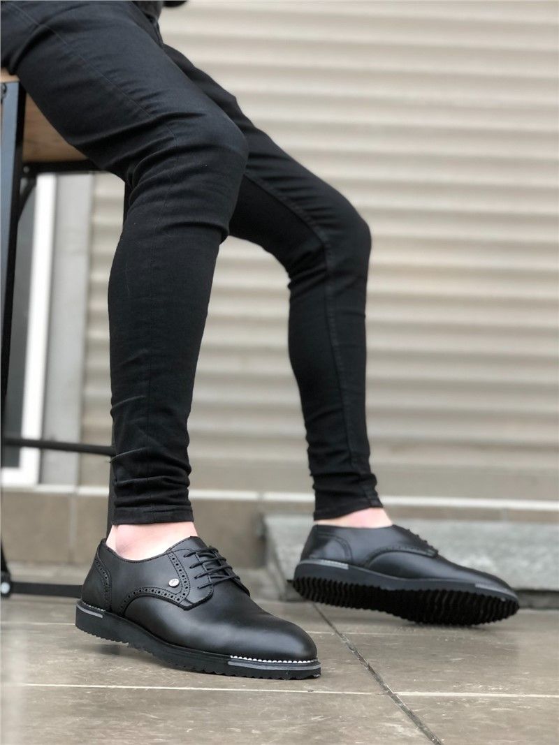 Мъжки ежедневни обувки BA0197 - Черни #334088