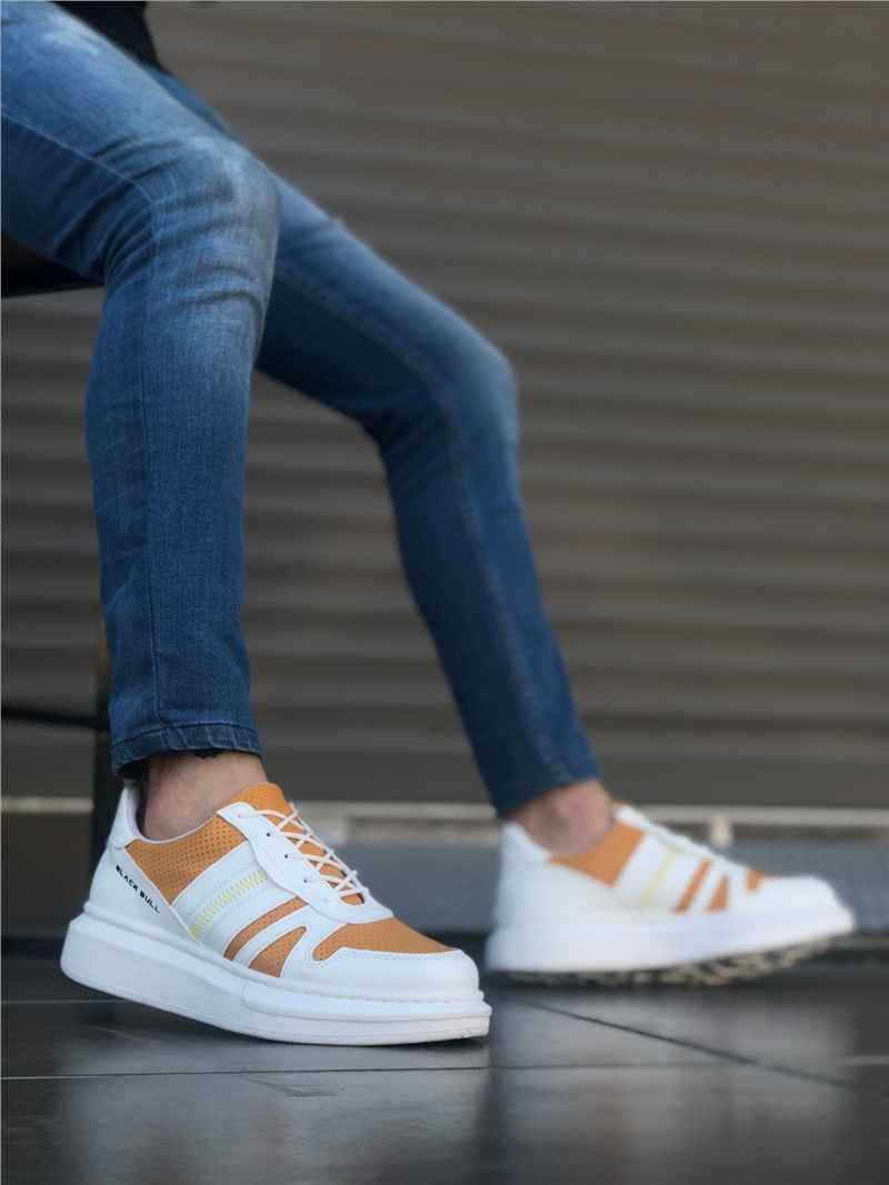 Muške cipele BA0548 - Bijele sa narančastim #358258