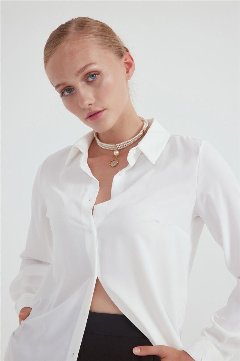 Sateen Women's Shirt - White #309178