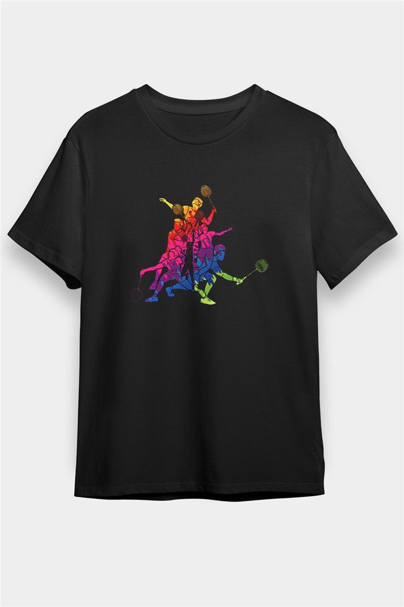 Unisex Print T-Shirt - Black #377536
