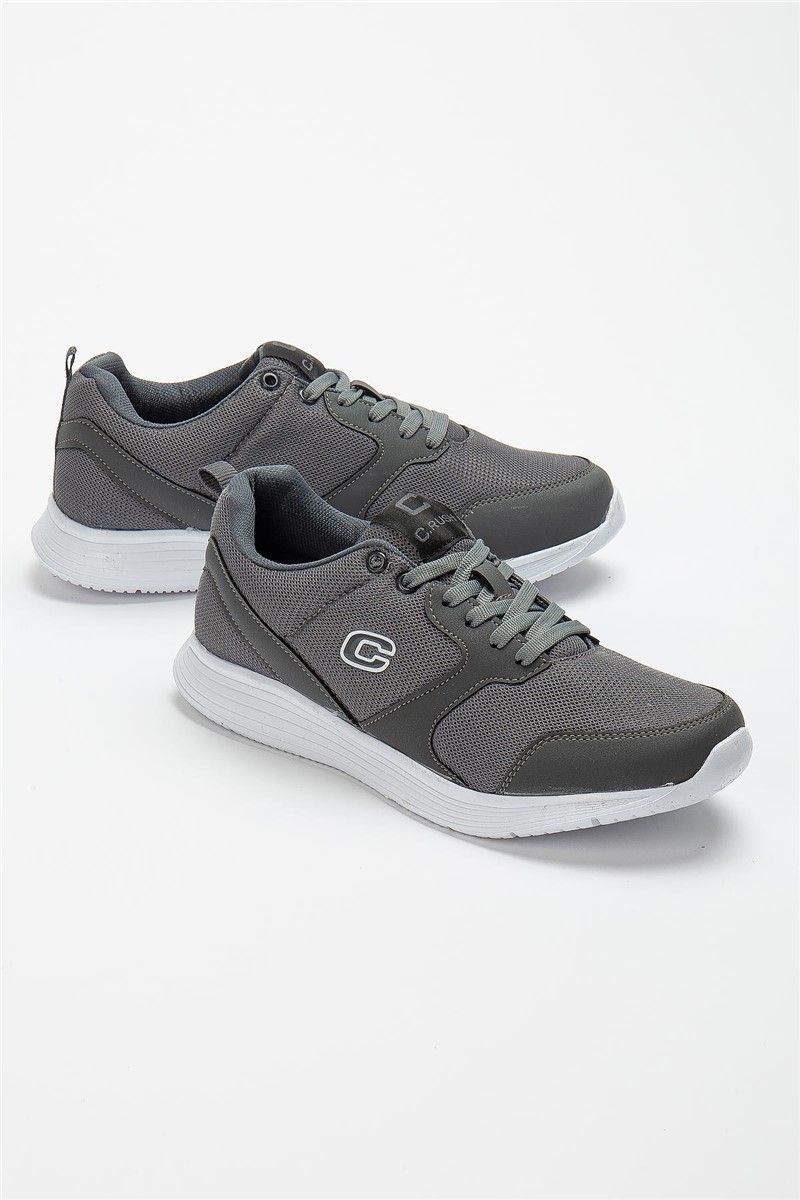 Men's Lace Up Sports Shoes - Smoke Gray #371217