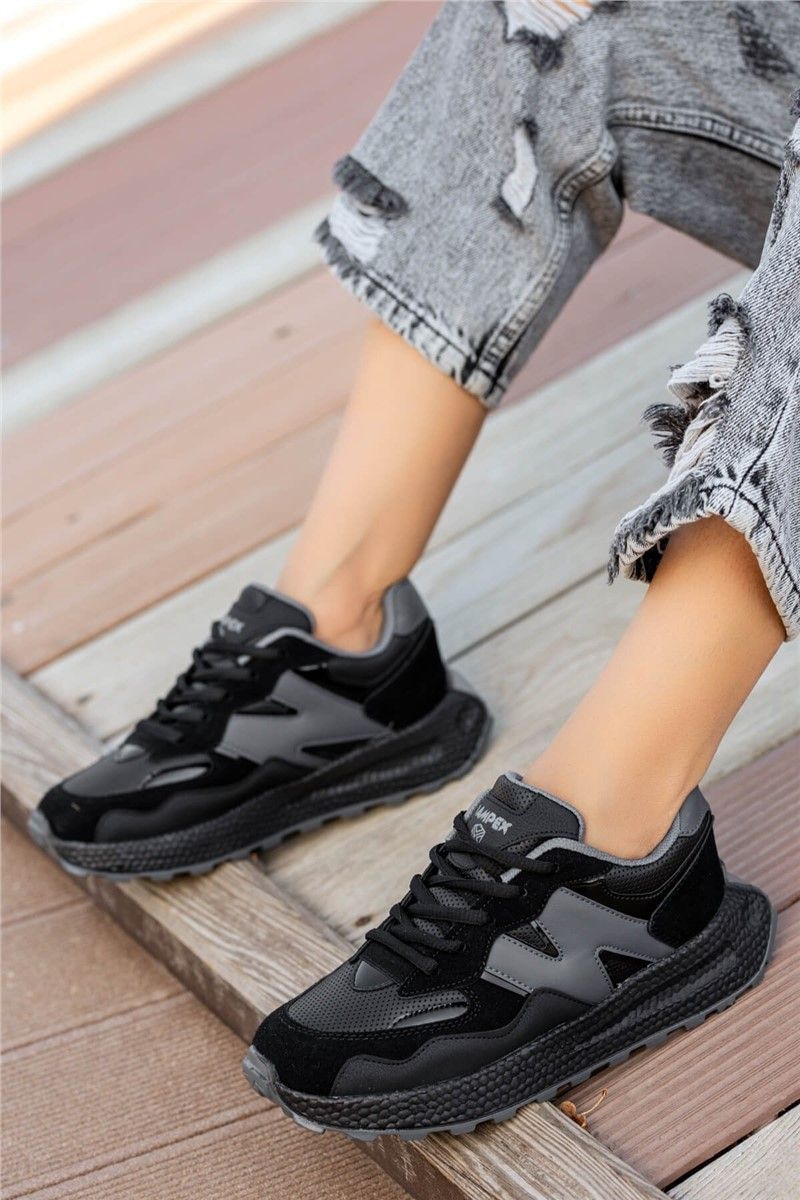 Women's Sports Shoes - Black-Grey #362977