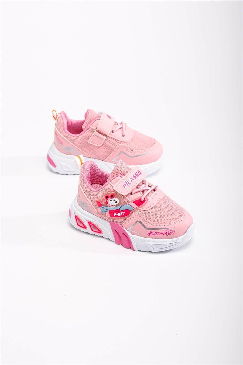 Dječje sportske cipele s čičak kopčom - ružičaste #370827