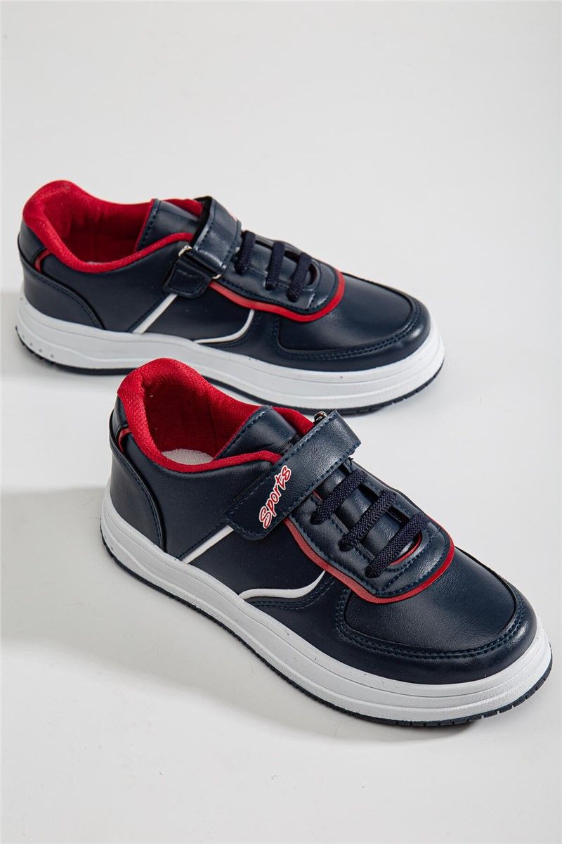 Children's Sports Shoes with Velcro Closure - Dark Blue #366106