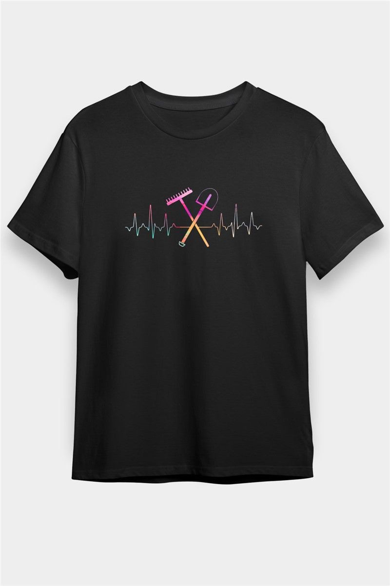 Unisex majica s printom - Crna #372631