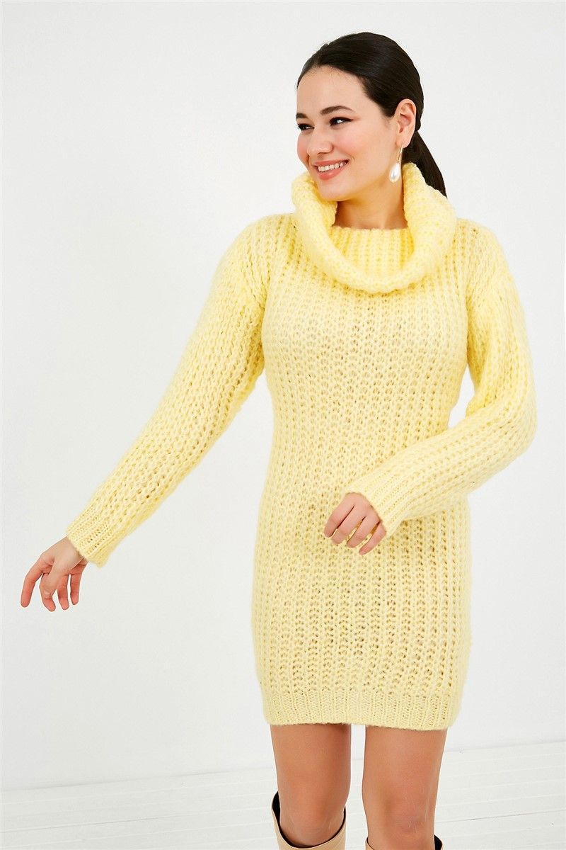 Long Sleeved Knitted Mini Dress
