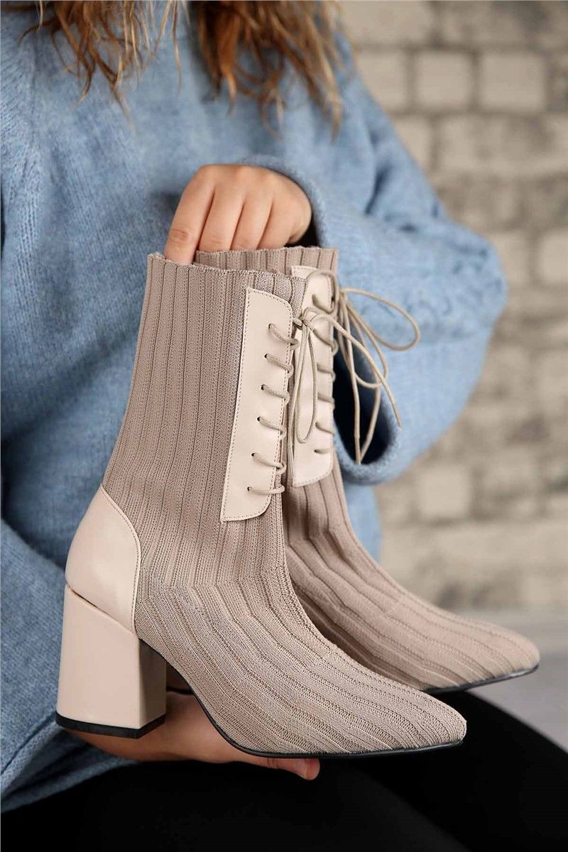 Women's Boots - Beige, Grey #298892