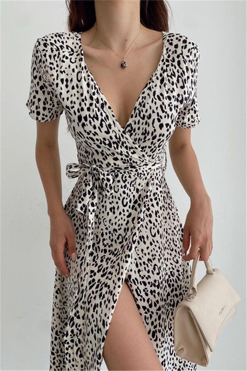 Women's Slit Dress MG1557 - Cream #358007