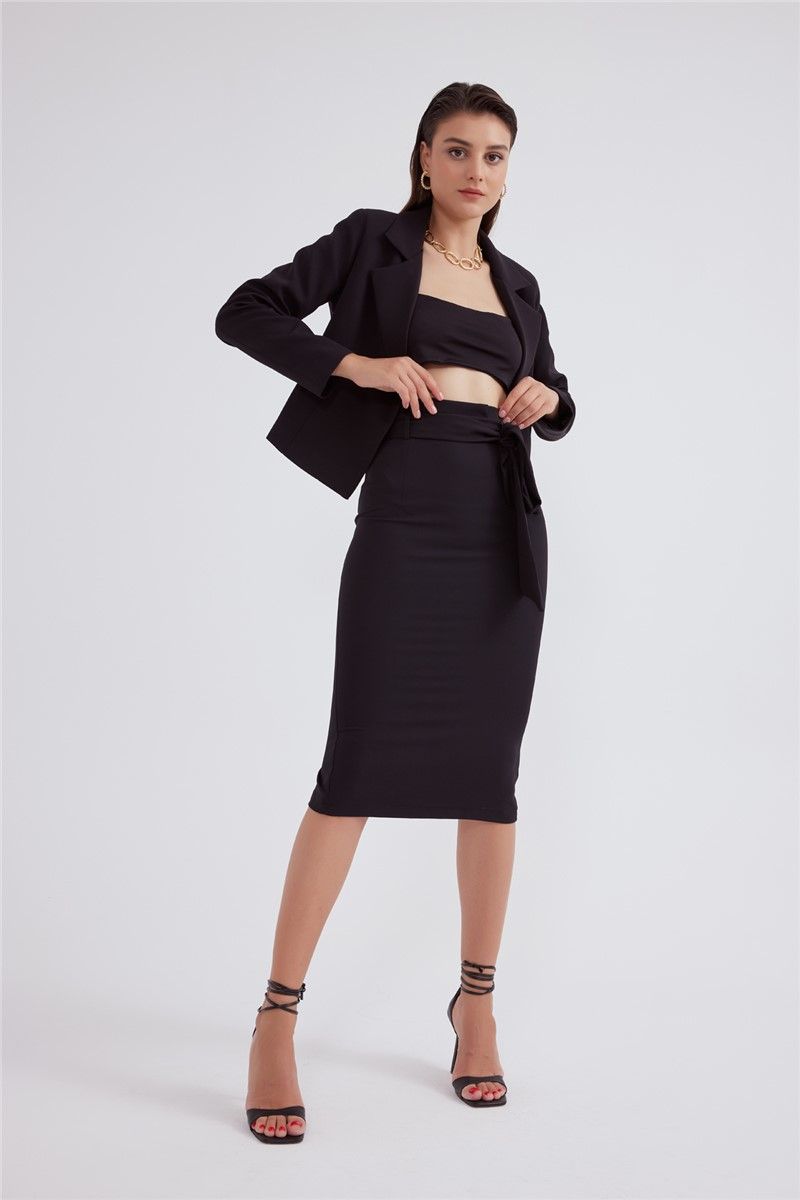 Sateen Women's Skirt - Black #309382
