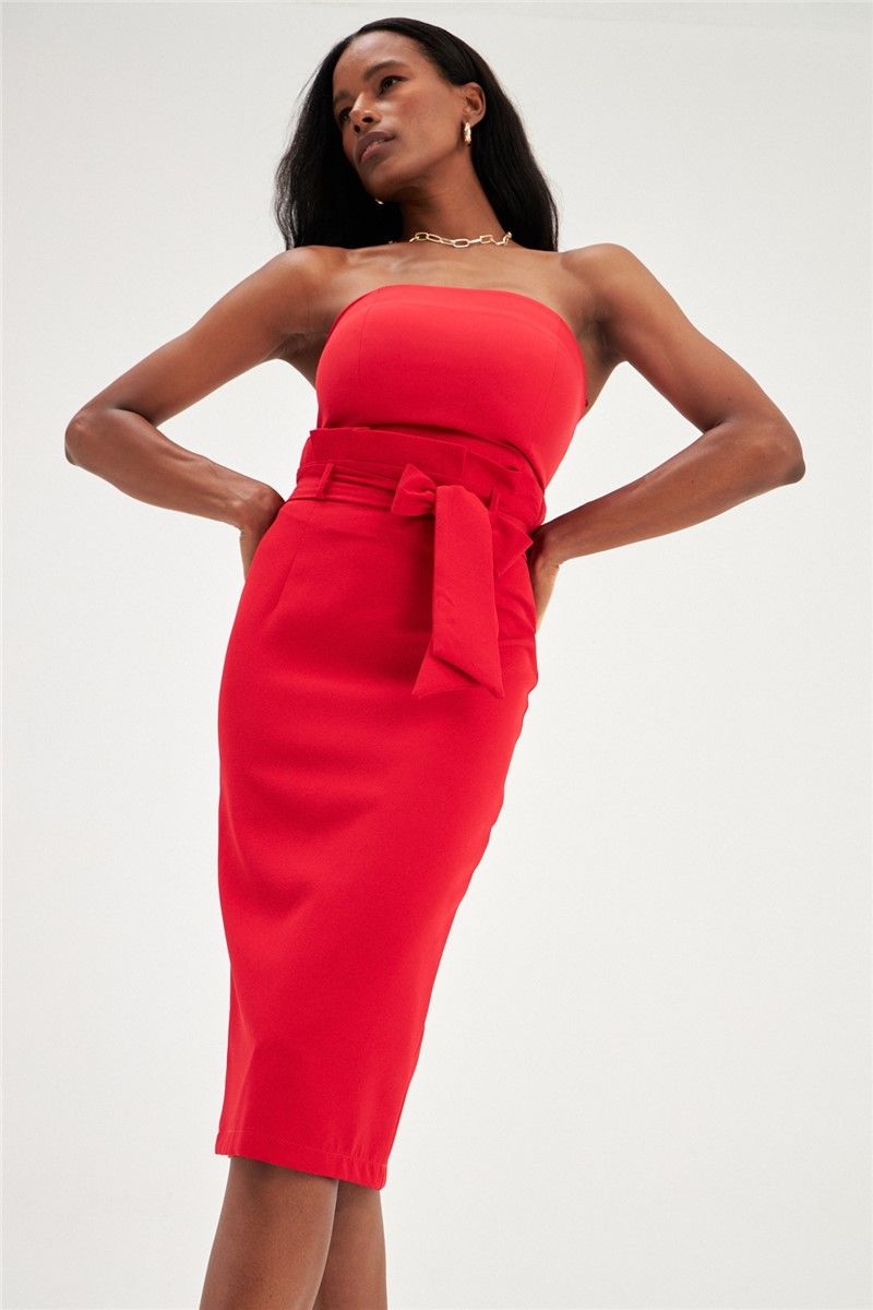 Women's Fitted Skirt - Red #358601
