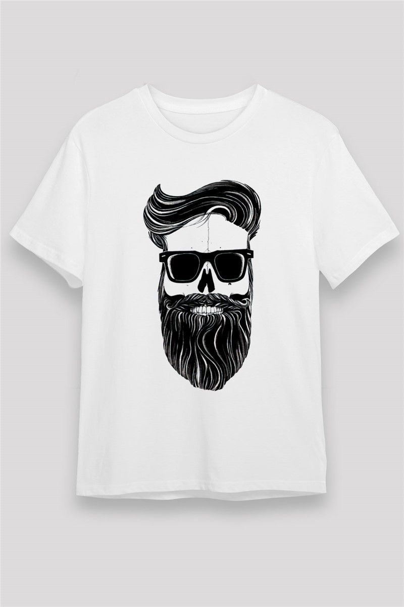 Unisex Print T-Shirt - White #373331