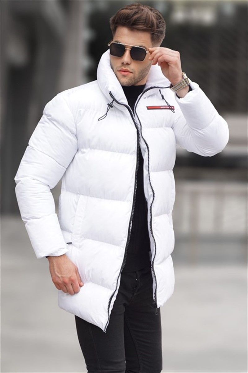 Muška duga jakna 5776 - bijela #334580