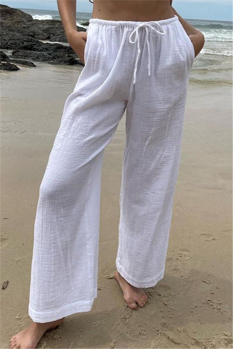 Pantaloni da spiaggia da donna MG1778 - Bianco #371205