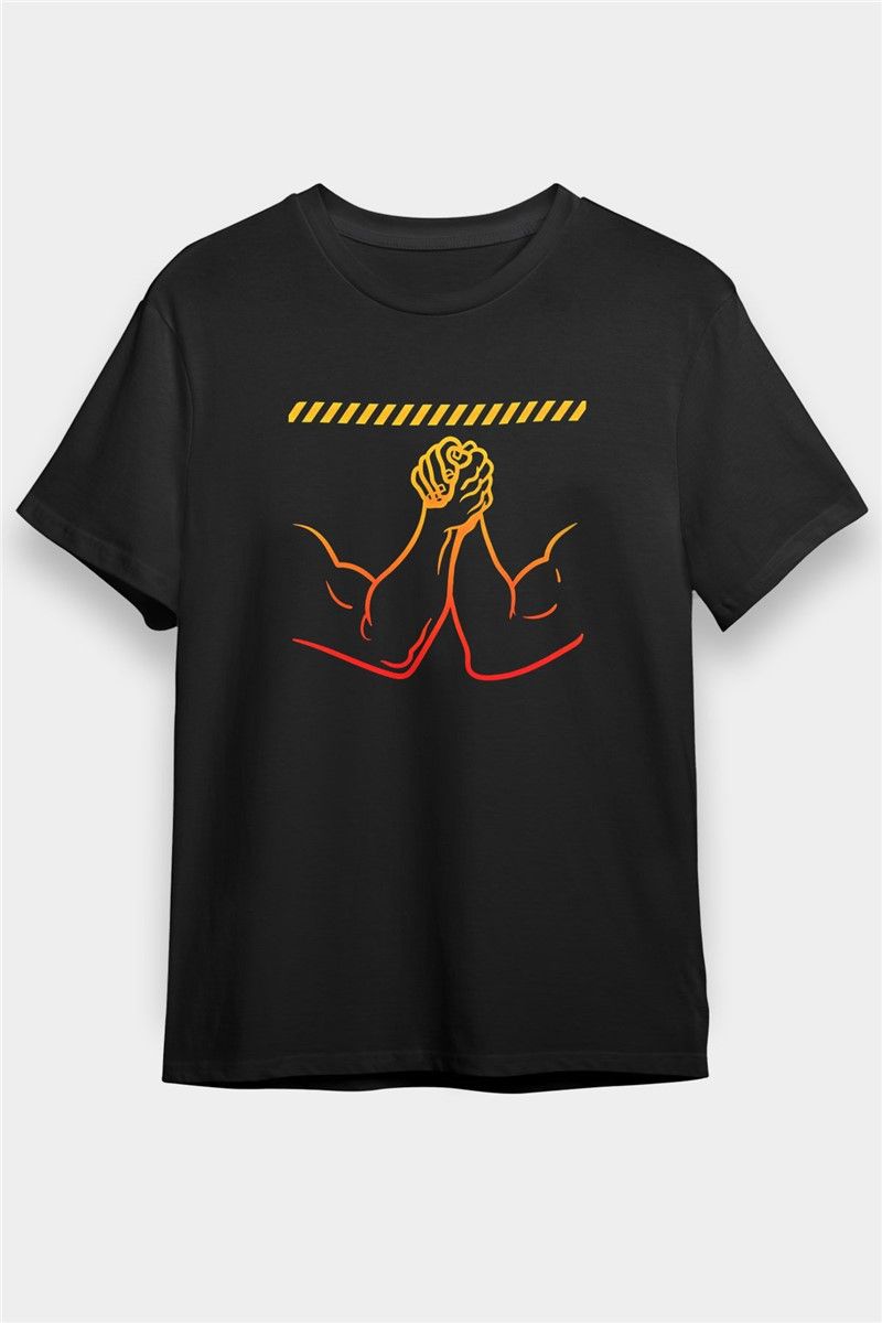 Unisex Print T-Shirt - Black #377553
