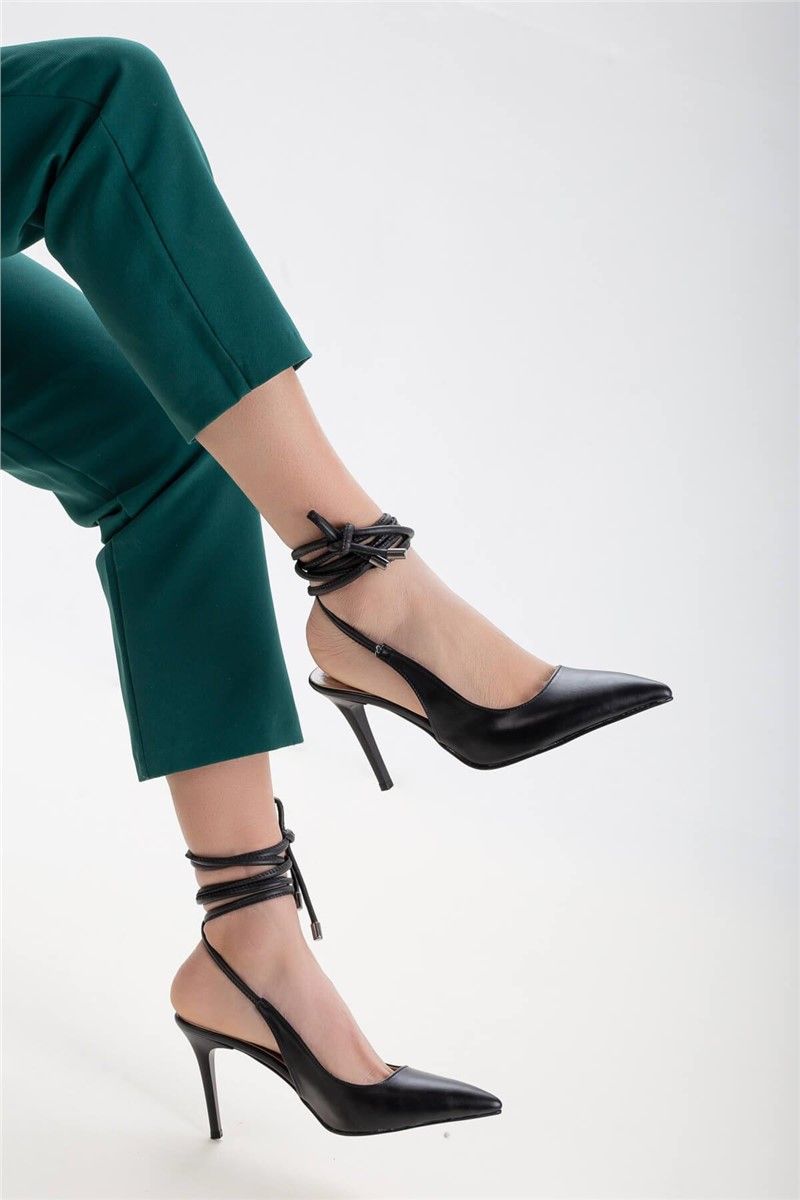 Women's Lace Up Sandals - Black #370701