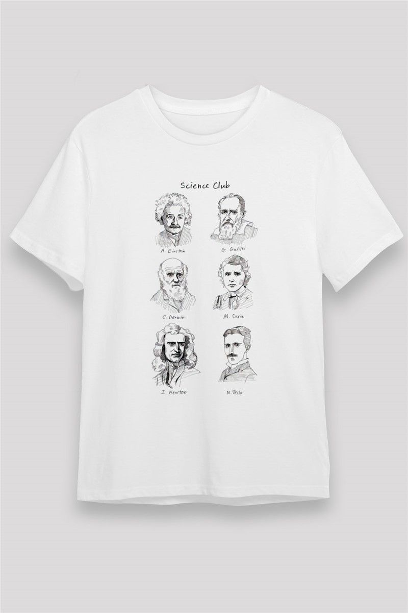 Unisex Print T-Shirt - White #375724