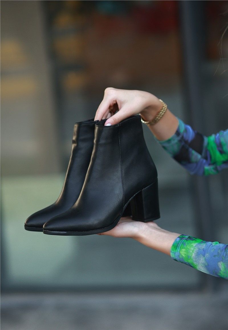Women's Zip Up Boots - Black #366478