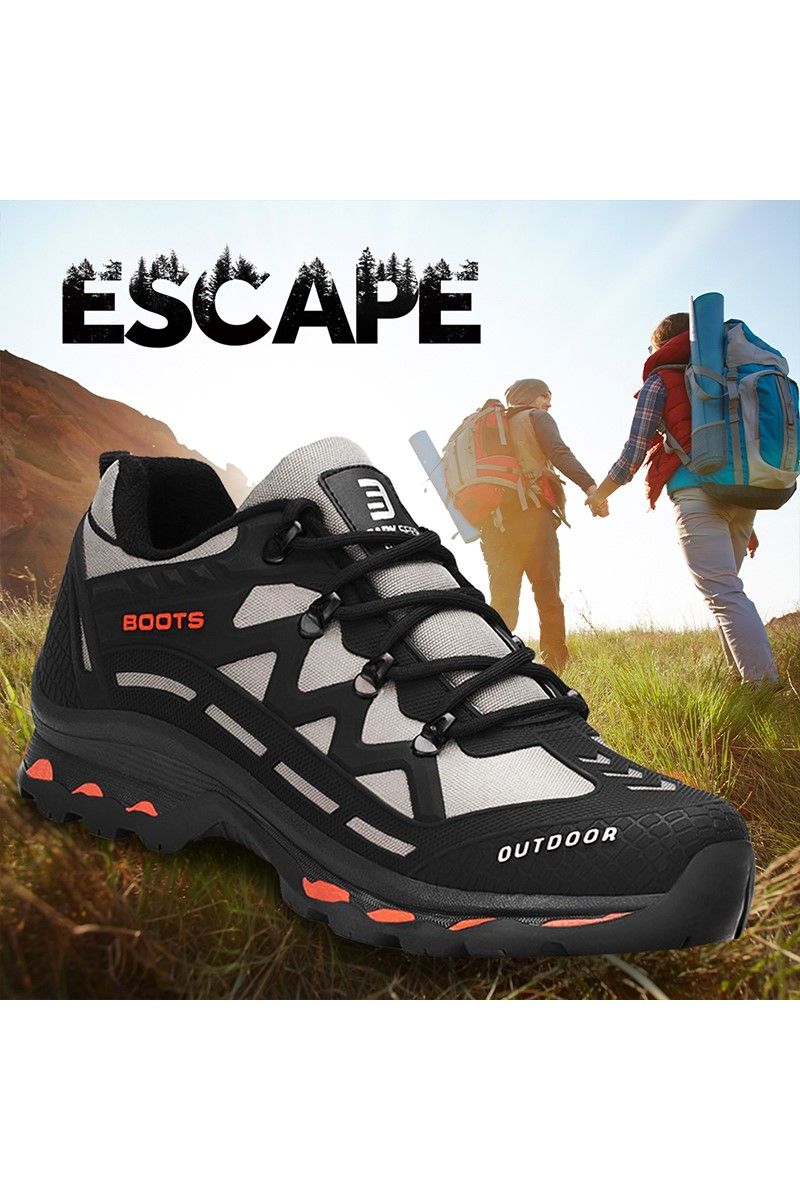 Dark Seer Unisex Non-Slip Water Resistant Hiking Shoes - Black, Light Grey #267869