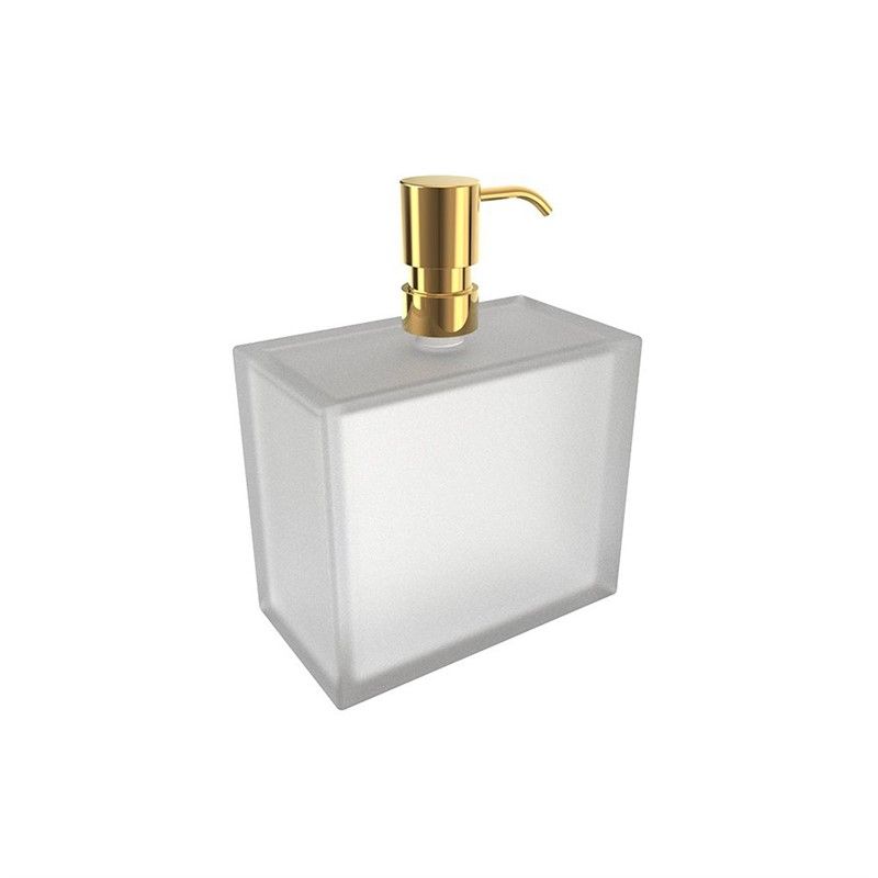 Bocchi Catania Liquid Soap Dispenser - White-Gold #337858
