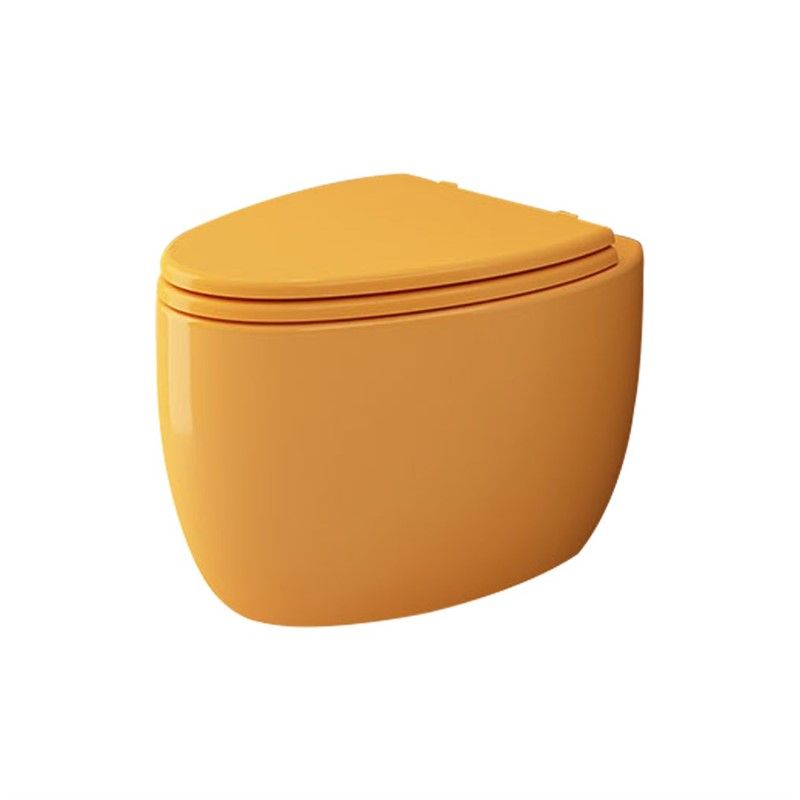 Bocchi Etna Wall Mounted Toilet - Bright Tangerine/Yellow #335499
