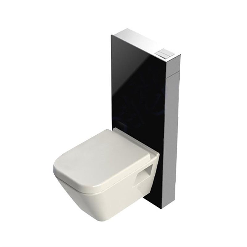 Bocchi Glass Box Wall Mounted Toilet Tank System - Black #335788