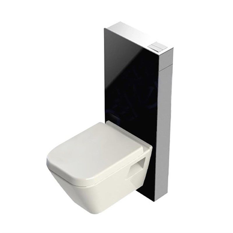 Bocchi Glass Box Toilet Cistern for Floor Toilet - Black #340236