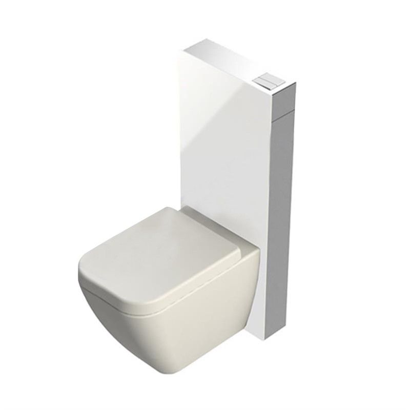 Bocchi Glass Box Front Wall Cistern System for Floor Closets - White  #335789